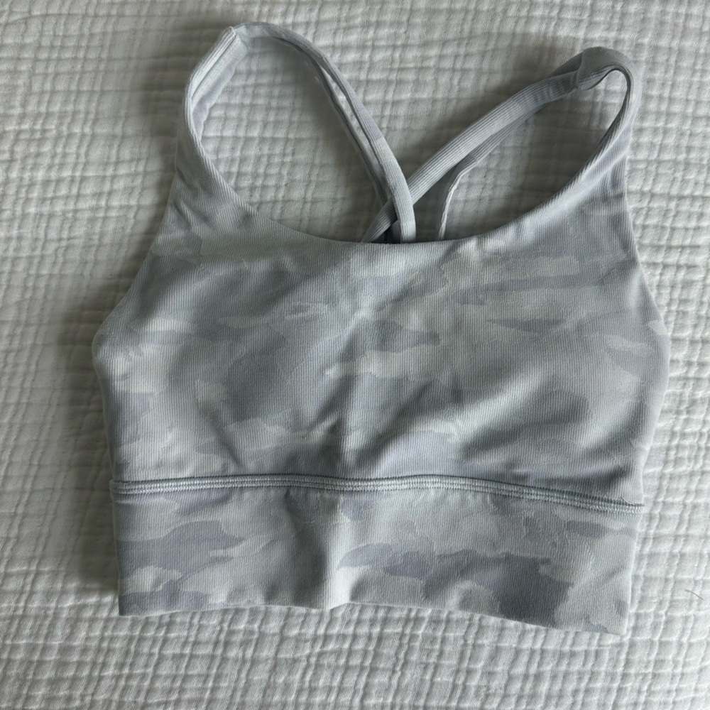 LuLu Lemon white camo sports bra